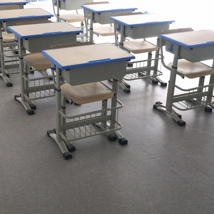 学校PVC塑胶地板 学校卷材PVC地板 腾方厂家定制 防酸防碱