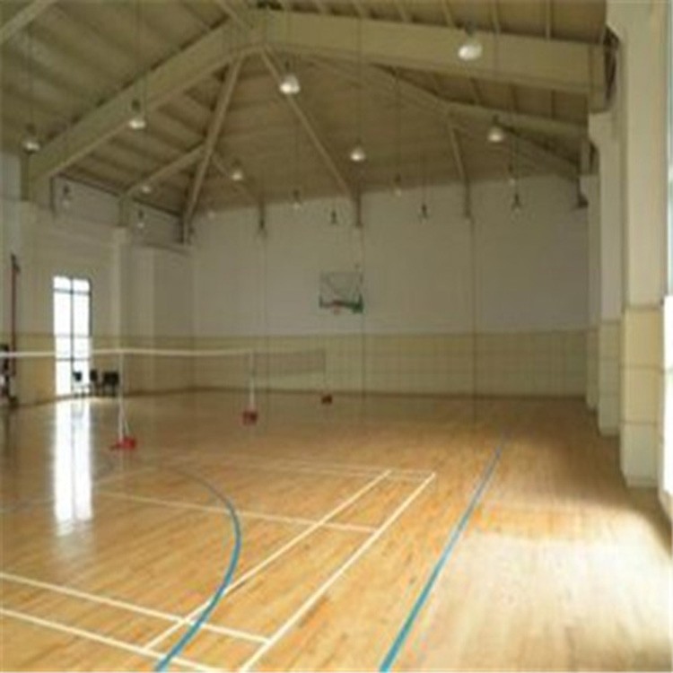 篮球馆运动木地板 山东运动木地板 枫木篮球场木地板价格  双鑫体育