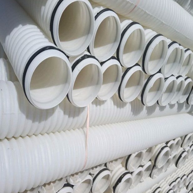 生产白色双壁波纹管 塑料波纹穿线管 hdpe双壁波纹穿线管联系电话