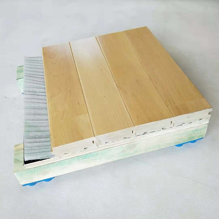 篮球馆木地板制造品牌  原木地板 全实木 生态木地板 双鑫体育