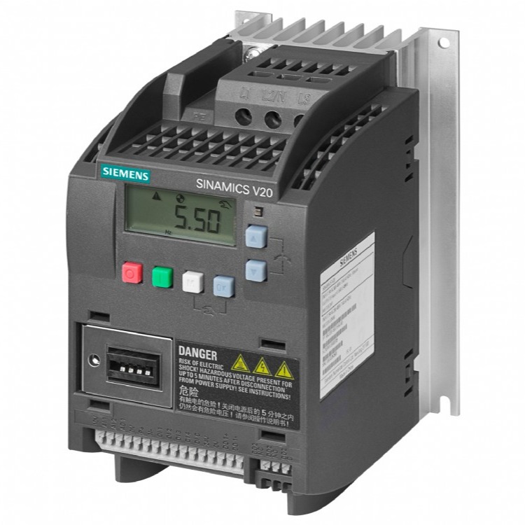 6SL3210-5BE13-7UV0西门子V20变频器0.37kW SINAMICS  3AC 380V轻载变频器